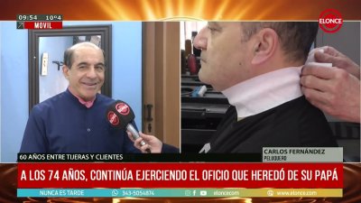 Tiene 74 a&ntilde;os, lleva seis d&eacute;cadas como peluquero y cont&oacute; por qu&eacute; no piensa dejar el oficio
